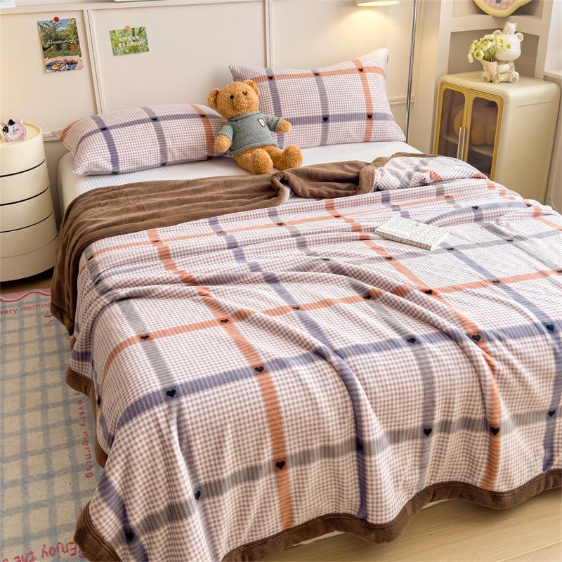 Yunjin Oboustranná zimní fleecová deka - Hrubá, útulná přehoz na pohovku a kancelářský šál