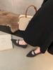 2025 autumn new pointed head with bow inner height commuting temperament women's single shoes