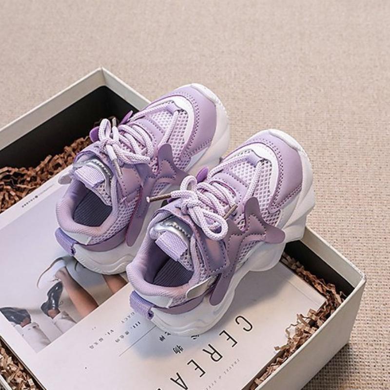 Children's Breathable Sports Shoes Boys' Dad Shoes Girls' Mesh Shoes Lightweight Casual Shoes