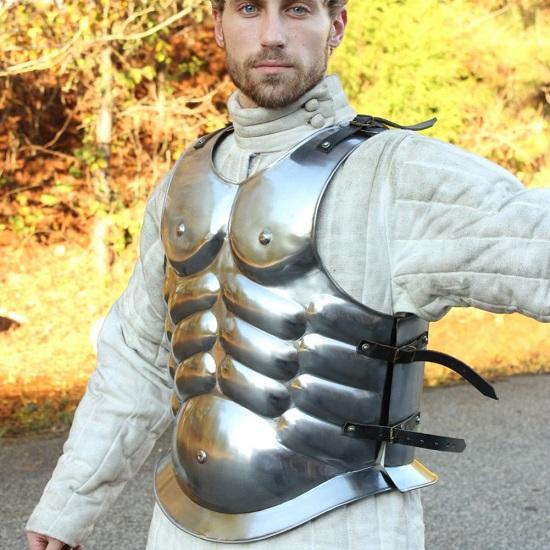 Greek Spartan Arena Cuirass Armor - Medieval Replica Defined Muscle Front  Back Roman Gladiator Adjustable Plate Armor | Steel