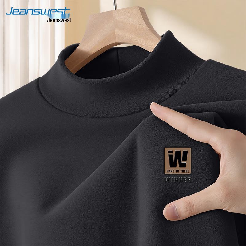 Jeanswest Men s Thermal Fleece High-Neck Long Sleeve T-Shirt 3XL