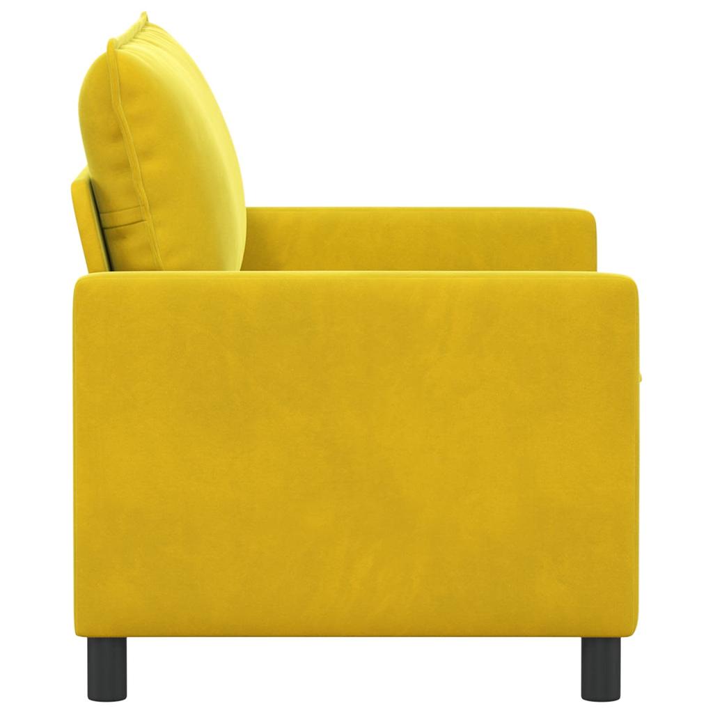 Yellow Sofa 126 x 81 x 87.5 cm Velvet