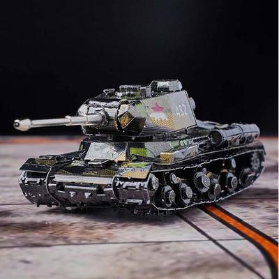 3D Three Dimensional Metal Fur JS 2 Tank Color Model Assembling Toy Figures Korea 3d Puzzle