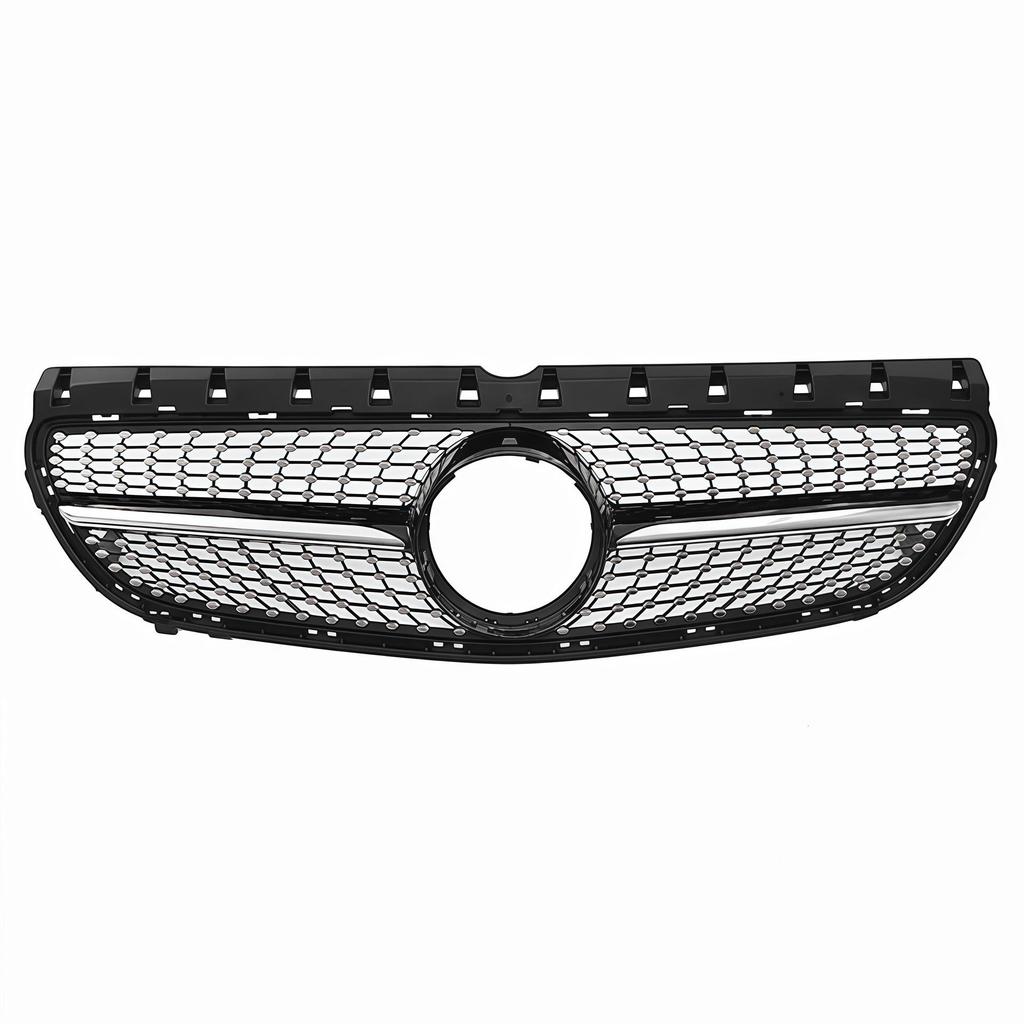 Compatible with 2015-2019 B-Class W246: Modified Black Diamond Style Front Bumper Grille
