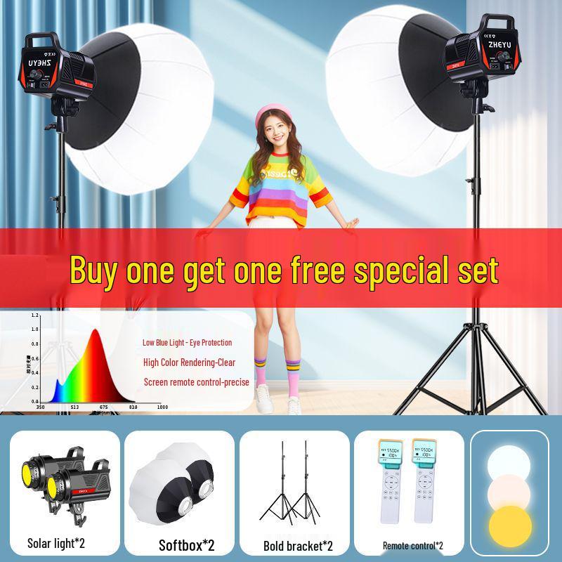 Zheyu Bright Spherical Fill Light for Indoor Live Streaming and Photography