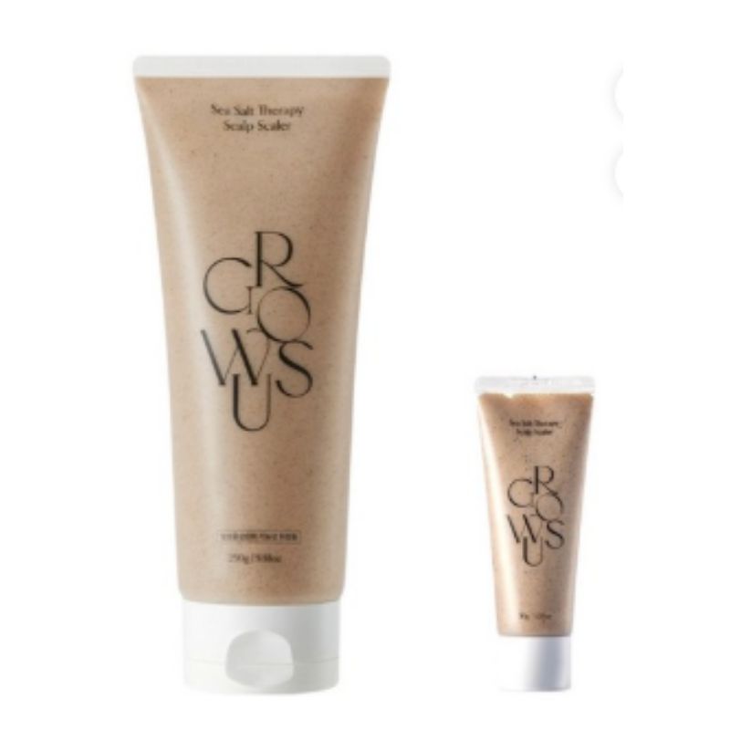 GROWUS Sea Salt Therapy Scalp Scaler Set 250g + 30g Deep Cleansing Exfoliating Scalp Treatment Mineral Hair Care Set