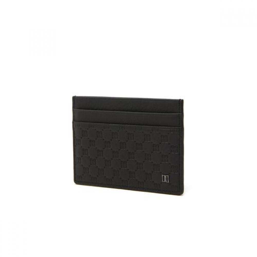 Daks Black Leather Louis Embossed Dd Pattern Card Holder Dbho4f369bk