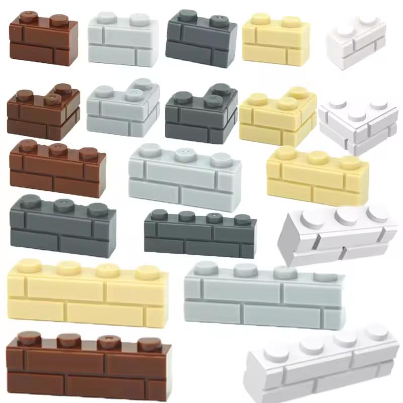 120 Pièces Briques de Construction DIY Figurines Ville MOC Briques Mur Épais Jouets Éducatifs Créatifs Idéal pour les Enfants Taille Fonctionne Avec Tous les s