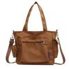 Simplicity Oxford Canvas Composite Shoulder Bag Solid Color Versatile Lazy Style Crossbody Bag Large Capacity Commuter Tote Bag
