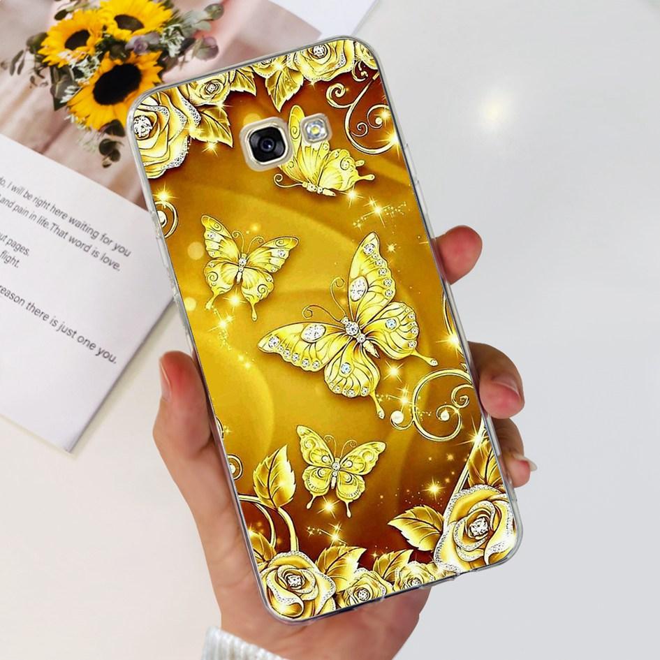 For Samsung Galaxy A5 2017 Case A520 A520F Popular Flower Transparent Silicone Soft Cover For Samsung A 5 2016 A510 A510F Bumper