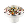 Bohemian Ceramiczna Gałka do Szafki Pojedynczy Otwór Uchwyt do Szuflady z Metalową Podstawą do Mebli Drzwi Retro Okucie Sprzętowe