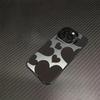 Full screen black heart-shaped mobile phone case suitable for iPhone 17 16 15 14 13 12 11 Pro/ Max/Plus anti-fall and shock