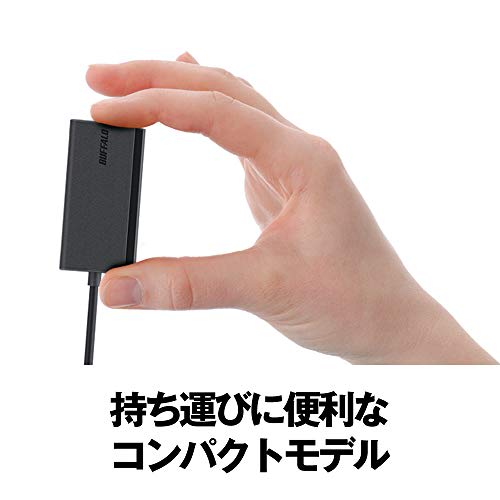 BUFFALO USB3.0 Bus Powered 3 Port Hub Black Compact Model BSH3U105U3BK [Windows/Mac Compatible] [1] Black