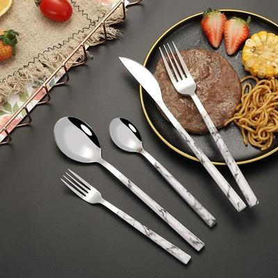 Ensemble de Couverts de Luxe en Acier de Qualité, Vaisselle, Couteaux, Fourchettes, Ensemble de Dîner pour Plats Occidentaux pour Restaurant
