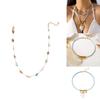 Bohemian Turquoise Shell Pendant Necklace With Stainless Steel Chain For Summer Vacation Style