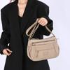 Mehrschichtige leichte Umhängetasche Damen Schultertasche Muttertasche für mittleres Alter