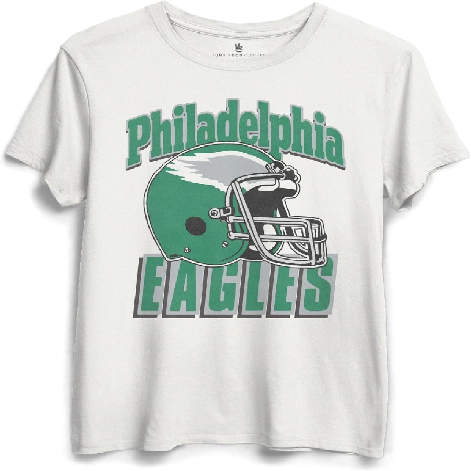 Junk Food Clothing Футболка со шлемом Philadelphia Eagles Gf S