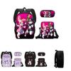 Kuromi Schülerrucksack-Set mit Federmäppchen und Umhängetasche