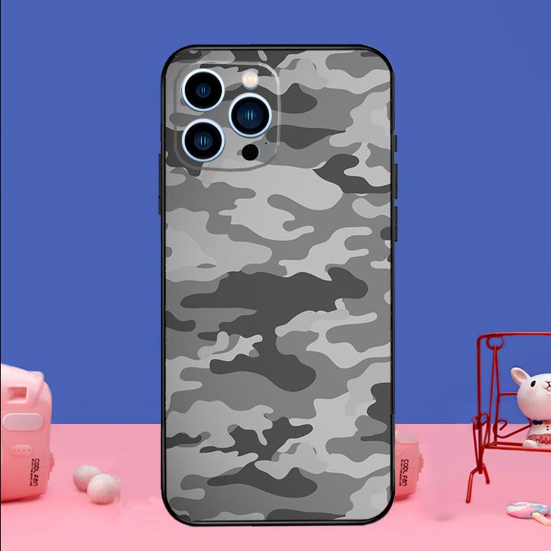 Militär Armee Camouflage Handyhülle Für iPhone 17 16 15 13 11 12 14 Pro Max mini 15 16 Plus 16e 17 Air Bumper Hülle