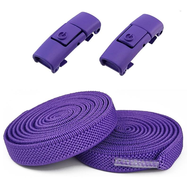 2 stuks zonder strikken elastische veters geen strik schoenen veters druk slot schoenveters sneaker kinderen volwassenen 8MM verbrede platte schoenveters voor schoenen