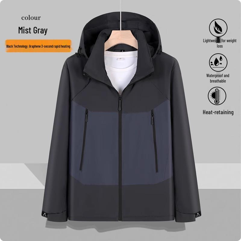 Autumn/Winter Windproof Waterproof Warm Jacket for Mountaineering, Fishing, Cycling, and Workwear with Custom Embroidery and Logo Options