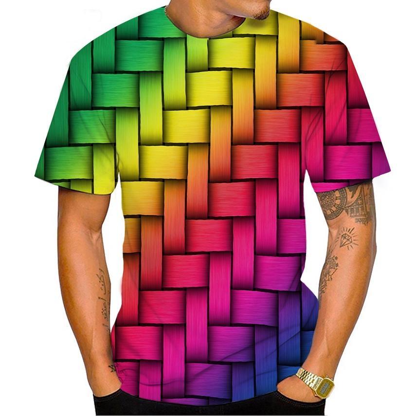 New Cool Hip Hop Printed Men's T-Shirt Summer Short Sleeved Street Personalized Creative Fashion Casual Loose Quick Drying Shirt