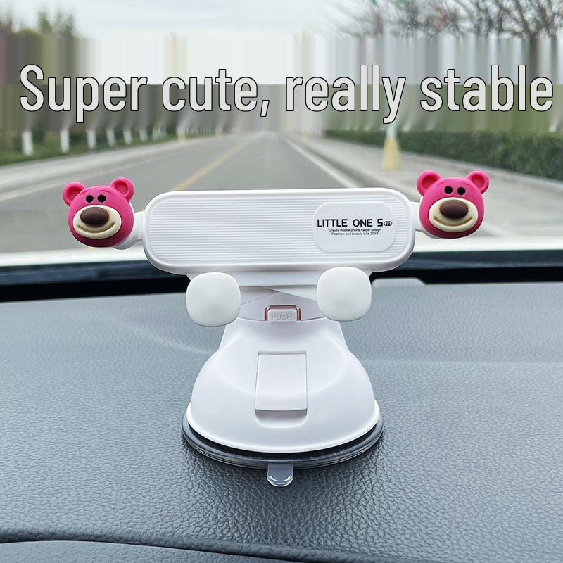 2025 Shockproof Female Cartoon Car Dashboard Mount with Suction Cup