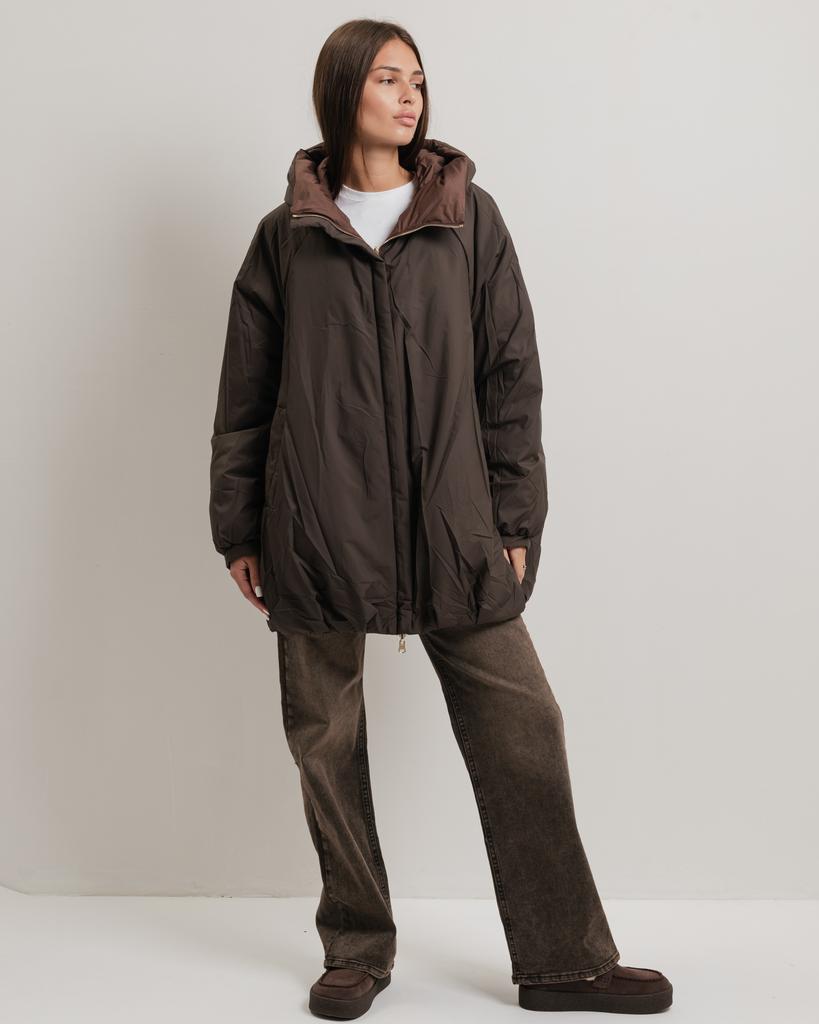 Куртка женская двусторонняя Sobello 10045 48 шоколад / коричневый