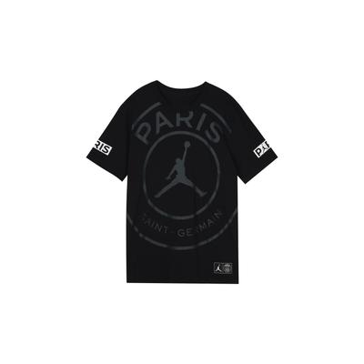 Psg Logo Tee Men Tops Black BQ8385-010