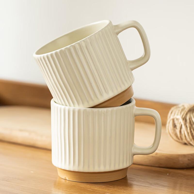 OLOEY Vintage Embossed Ceramic Mug