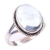 Natural Aquamarine Gemstone Handmade 925 Solid Sterling Silver Ring Size 10 K9e72