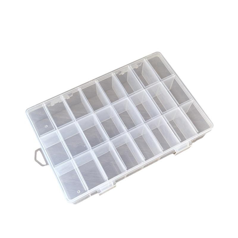 24-Compartment Jewelry & Electronic Component Organizer Box