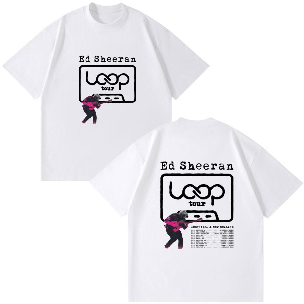 Ed Sheeran Loop Tour Australia and New Zealand 2026 Tour Merch Tees Unisex's Women Fashion Style Tops Harajuku Oversized Style Wear
