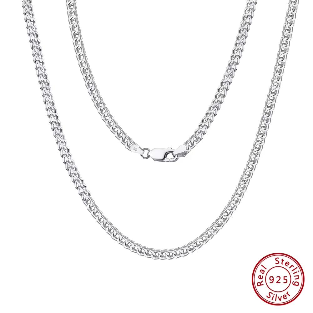 ORSA JEWELS Hip Hop 18K Gold 2.5mm Franco Chain Necklace for Men Fashion 925 Sterling Silver Choker Necklace Party Jewelry NMN13