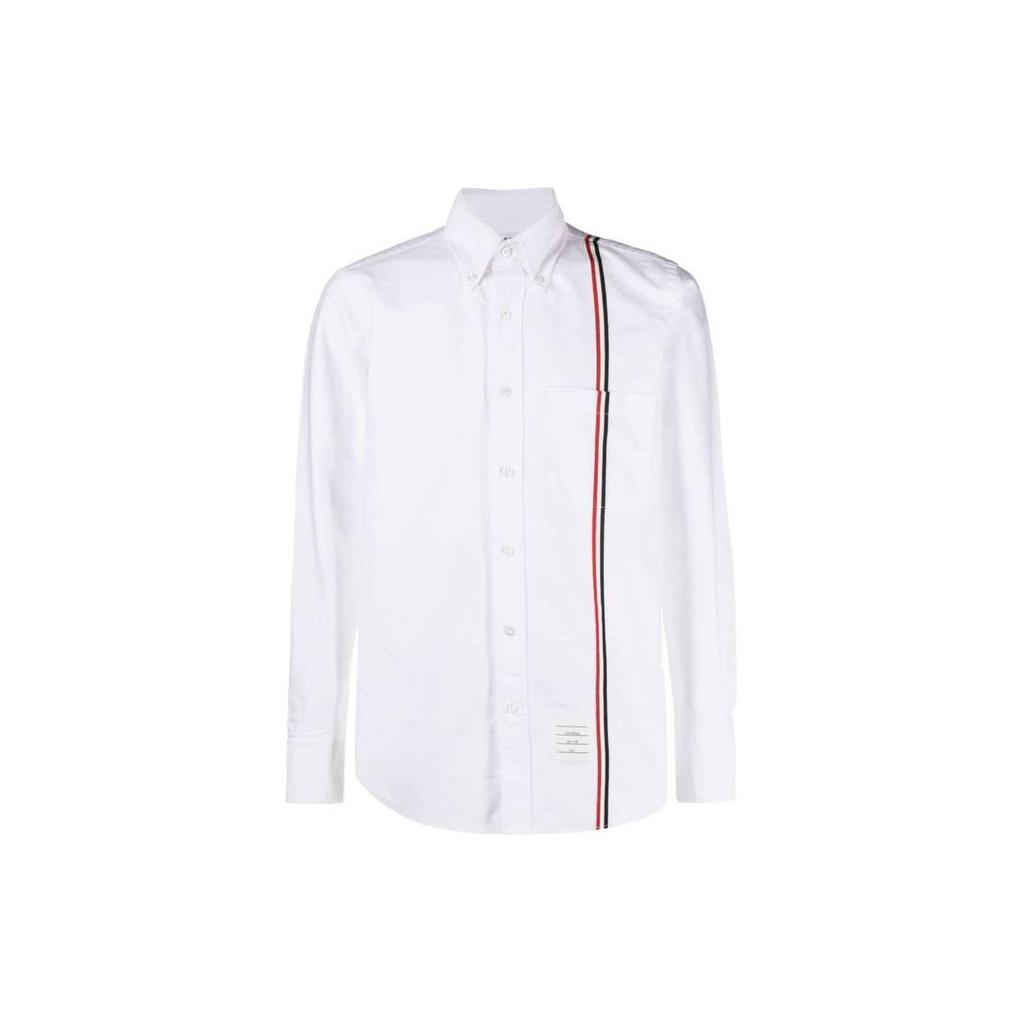 THOM BROWNE Rwb Striped Buttoned Shirt MWL396A-F0313-100