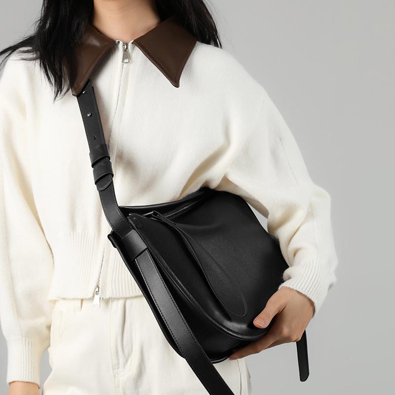 

Женская сумка из натуральной кожи, большая сумка через плечо, новая большая вместительная сумка-ракушка, женская сумка через плечо Niche High-end