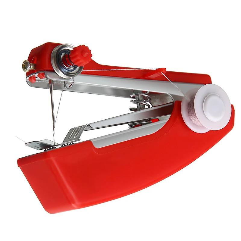 

1 шт. Мини швейные машинки Рукоделие Беспроводная ручная одежда Полезная Портативная Ручная швейная машинка Инструменты для ручной работы Аксессуары красный