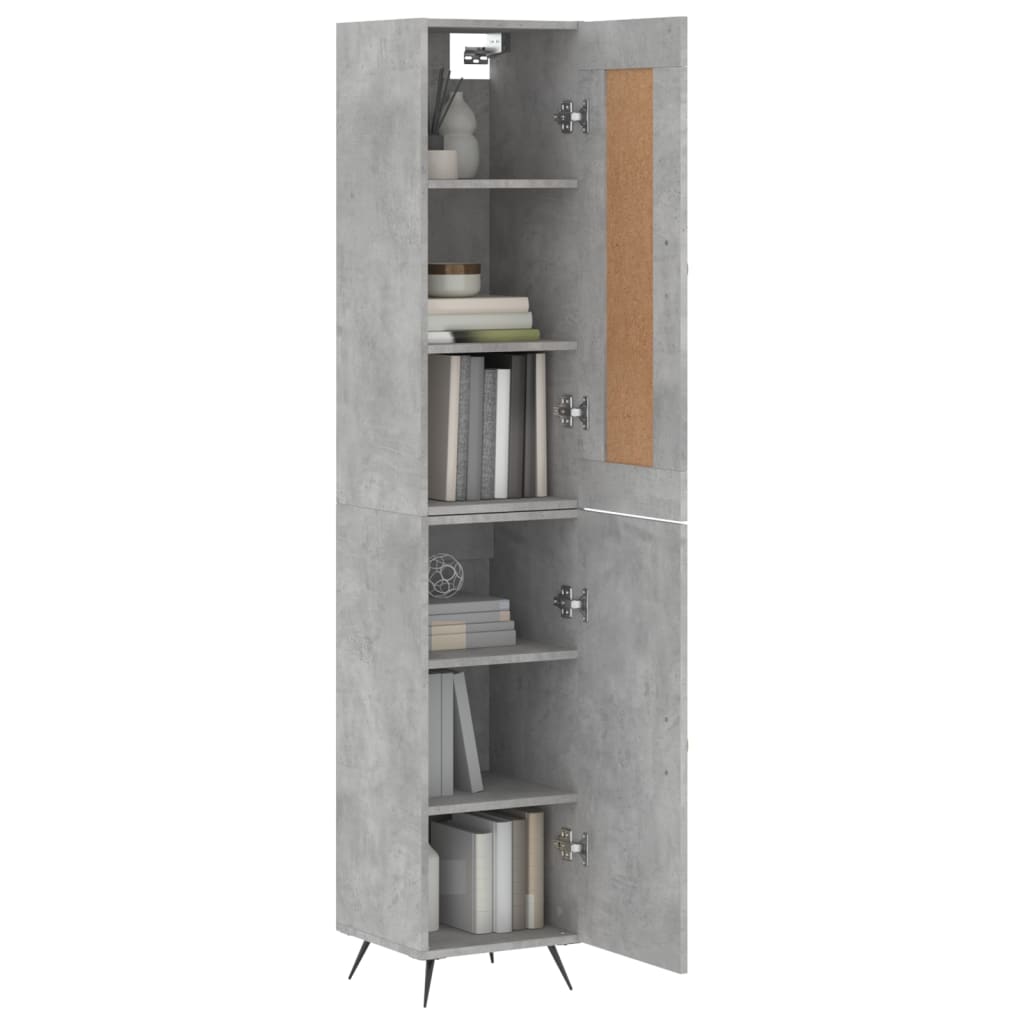 Highboard Concrete Grey 34.5 x 34 x 180 cm Particleboard