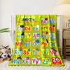 The Pattern Pairs Uppercase and Lowercase Letters with Corresponding Images. for All Seasons Blanket Lunch Break Throw Gift