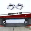Exterior Rear License Plate Light Lamp Decor Cover Trim For Ford F150 21+ Chrome
