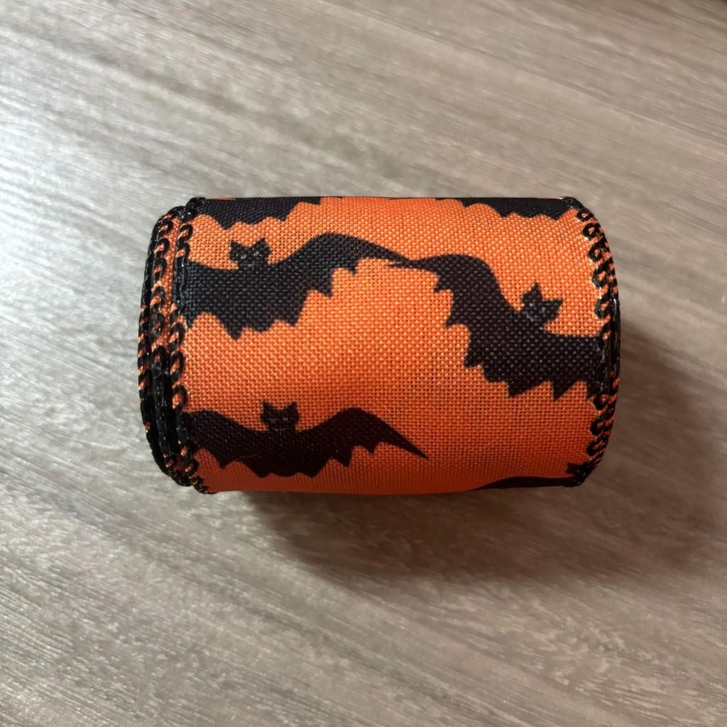 Kreatywna Dekoracja Halloweenowa Wstążki z Nadrukiem Kropki Pająk Nietoperz Do Pakowania Prezentów