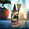 Resin Halloween Wizard Statue Mini Desktop Ornaments Home Decoration Witch Figurines  Kids Gift