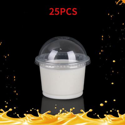 Bicchieri di Plastica Usa e Getta con Coperchi, Bicchiere per Insalata, Plastica Trasparente, Contenitore Ciotola per Dessert con Coperchio, Bar, Caffetteria, Festa a Casa, 250ml