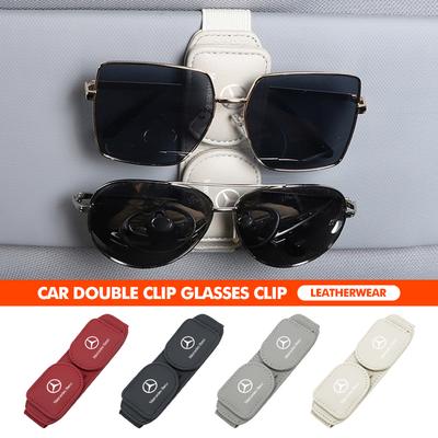 Car Sun Visor Glasses Clip Card Ticket Holder Stand Fastener For Mercedes Benz C180 C300 W124 W176 W177 C200 C260 GLC CLE CLA Y6