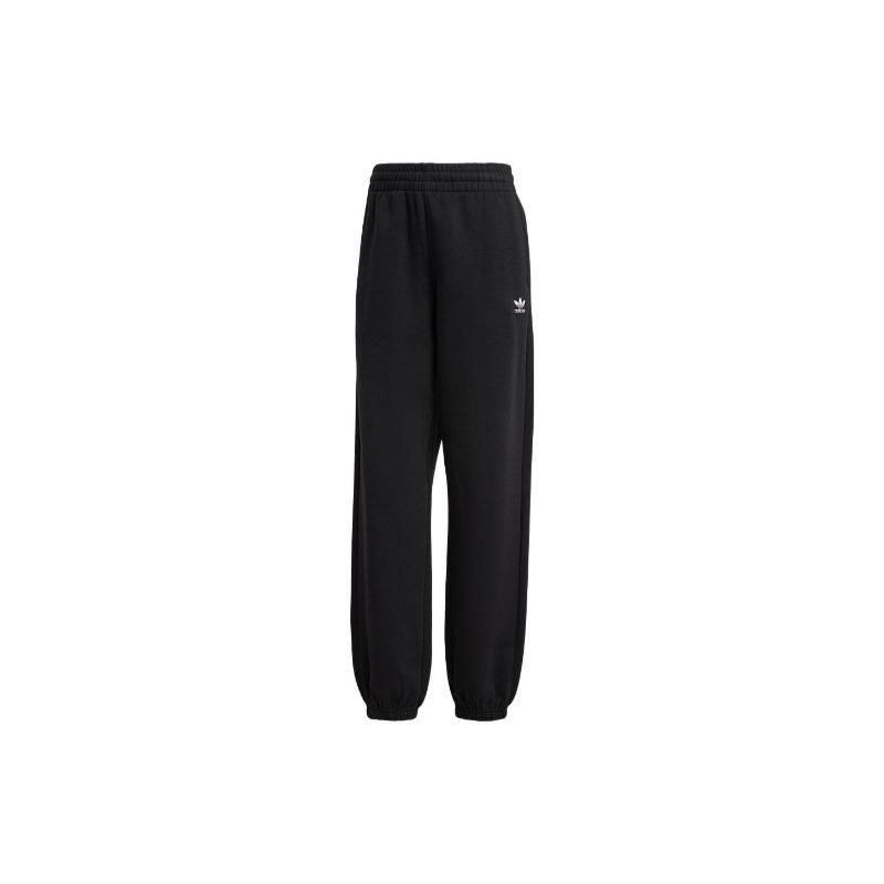 adidas Pantaloni de jogging Originals Trefoil cu logo monocrom, cu talie elastică, pentru femei, negru IA6437