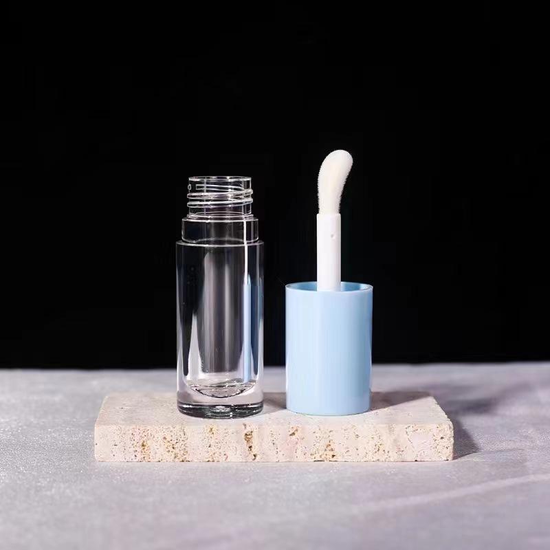 Large Round Lip Glaze Tube with Brush, 6ML Capacity - Empty Packaging