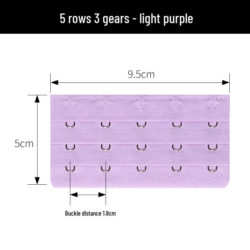 5-radig BH-förlängare med 3 hakar - BH-bandförlängare för bekväm passform och tillväxt, underkläderstillbehör