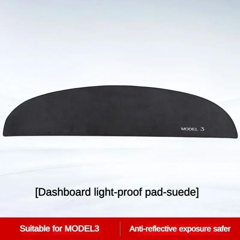 2017-2025 Anti-UV Dashboard Cover For Tesla Model 3 Y Center Console Accessories Dash Mat Protector Pad Sunshade