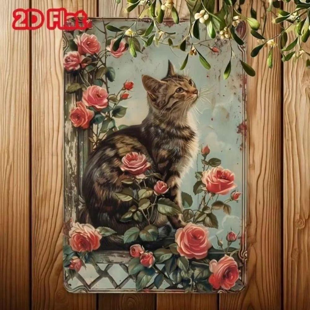 Retro Metal Tin Sign Art, Vintage Wall Decor for Living Room Garage 20x30cm