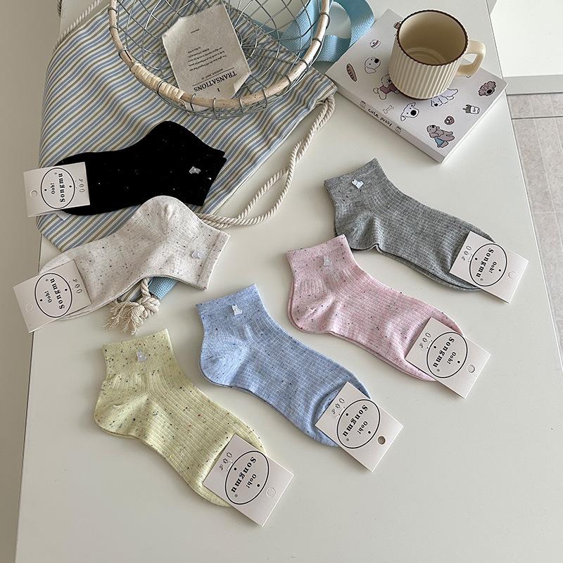 

Female Spring and Summer Thin Cartoon Sweet Lovely All Go Boneless Short Tube Socks 1 pair